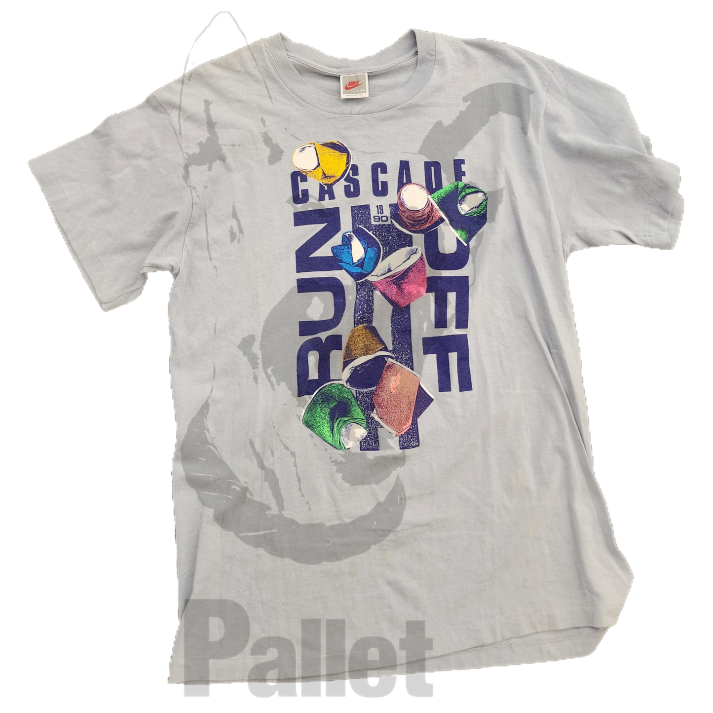 Nike -" Cascade Run Off Blue Tee"- Size Large