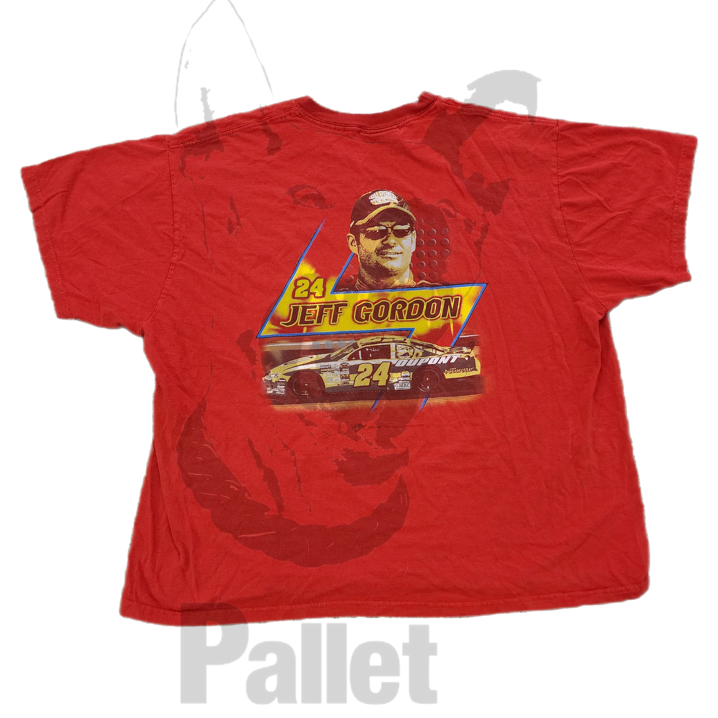Vintage -"Jeff Gordon Nascar Red Tee" -Size XXL