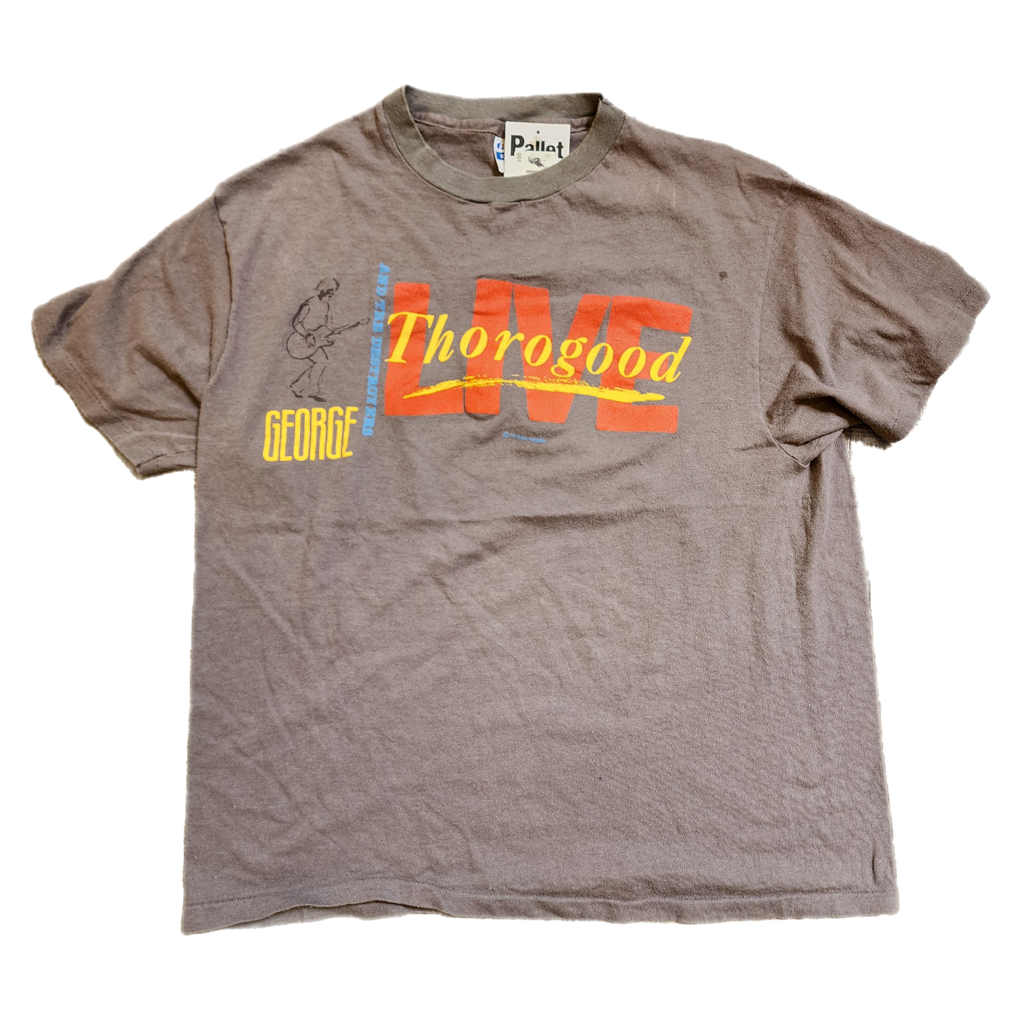 Band Tee George Thorogood Grey Tee - Size X-Large