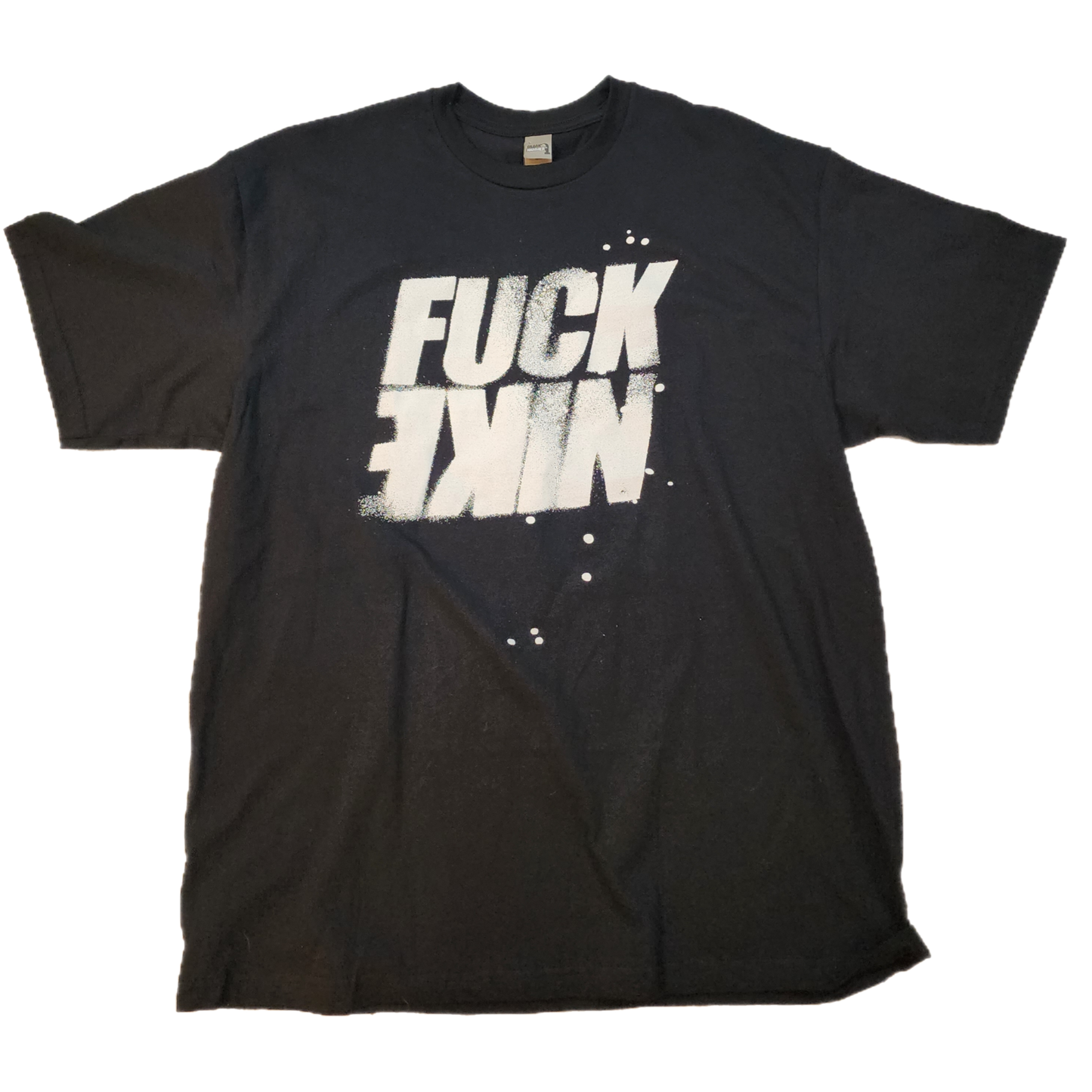 Joshua Vides - "Fuck Nike Black Tee" - Size Extra Large