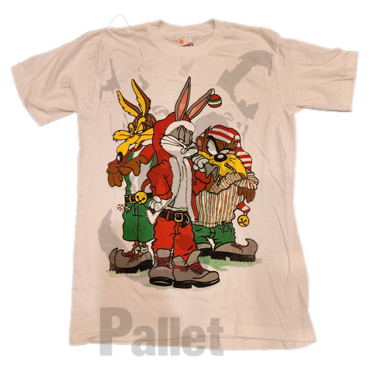 Vintage - "Looney Tunes Christmas Tee" -Size Large