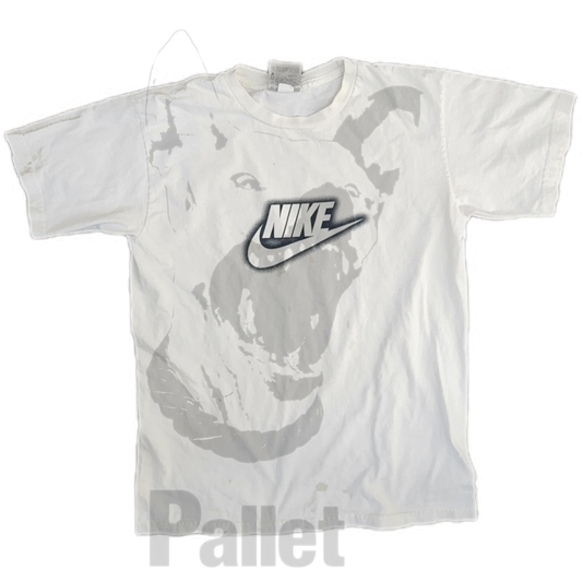 Vintage -"Nike White Logo  Tee "- Size Large