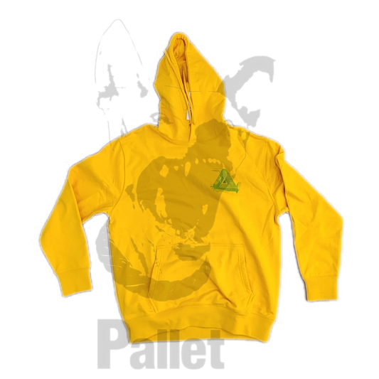 Palace - "Circuit Board Yellow Hoodie" -  Size Large