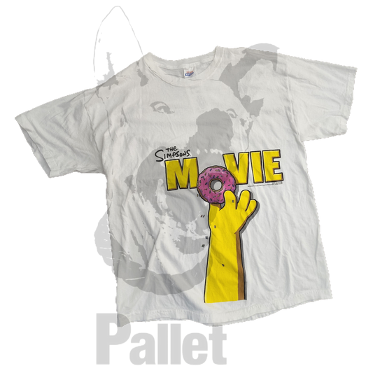 Vintage - "The Simpsons Movie White Tee' - Size XL