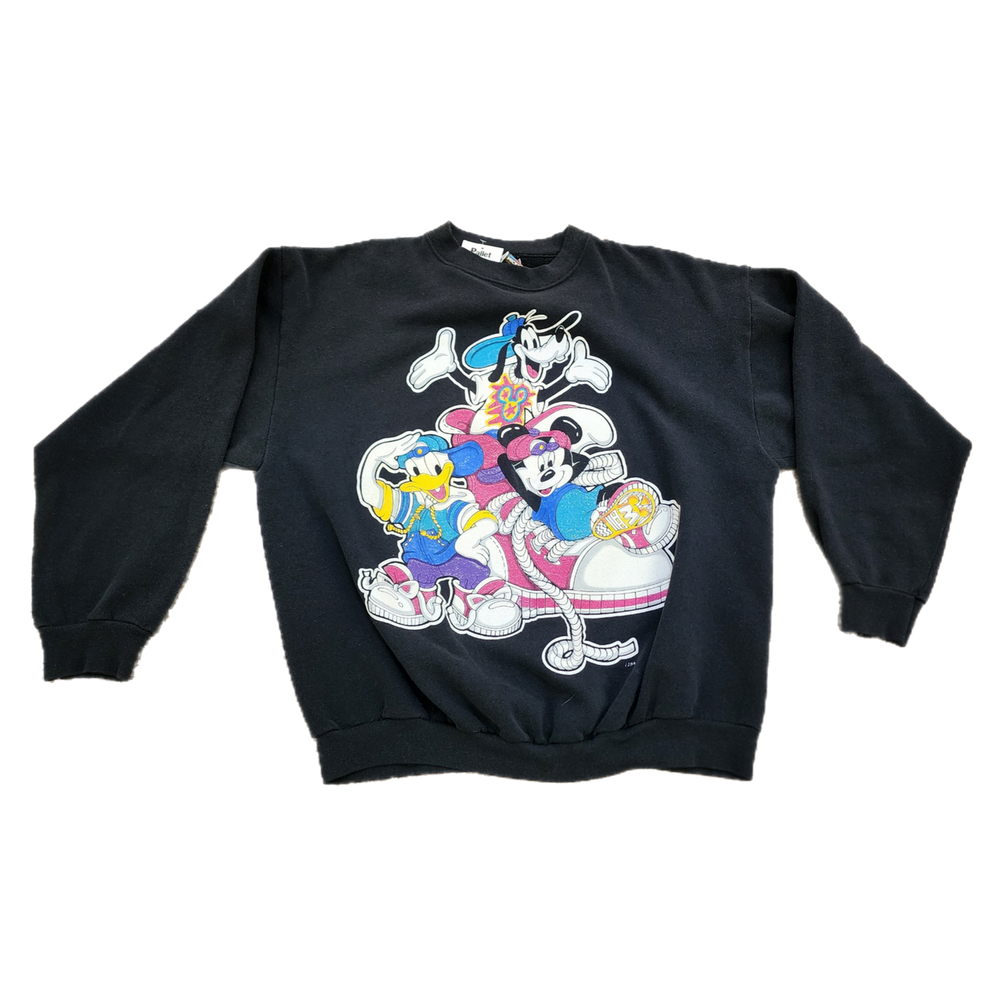 Vintage Hip Hop Mickey Black Crewneck - Size X-Large