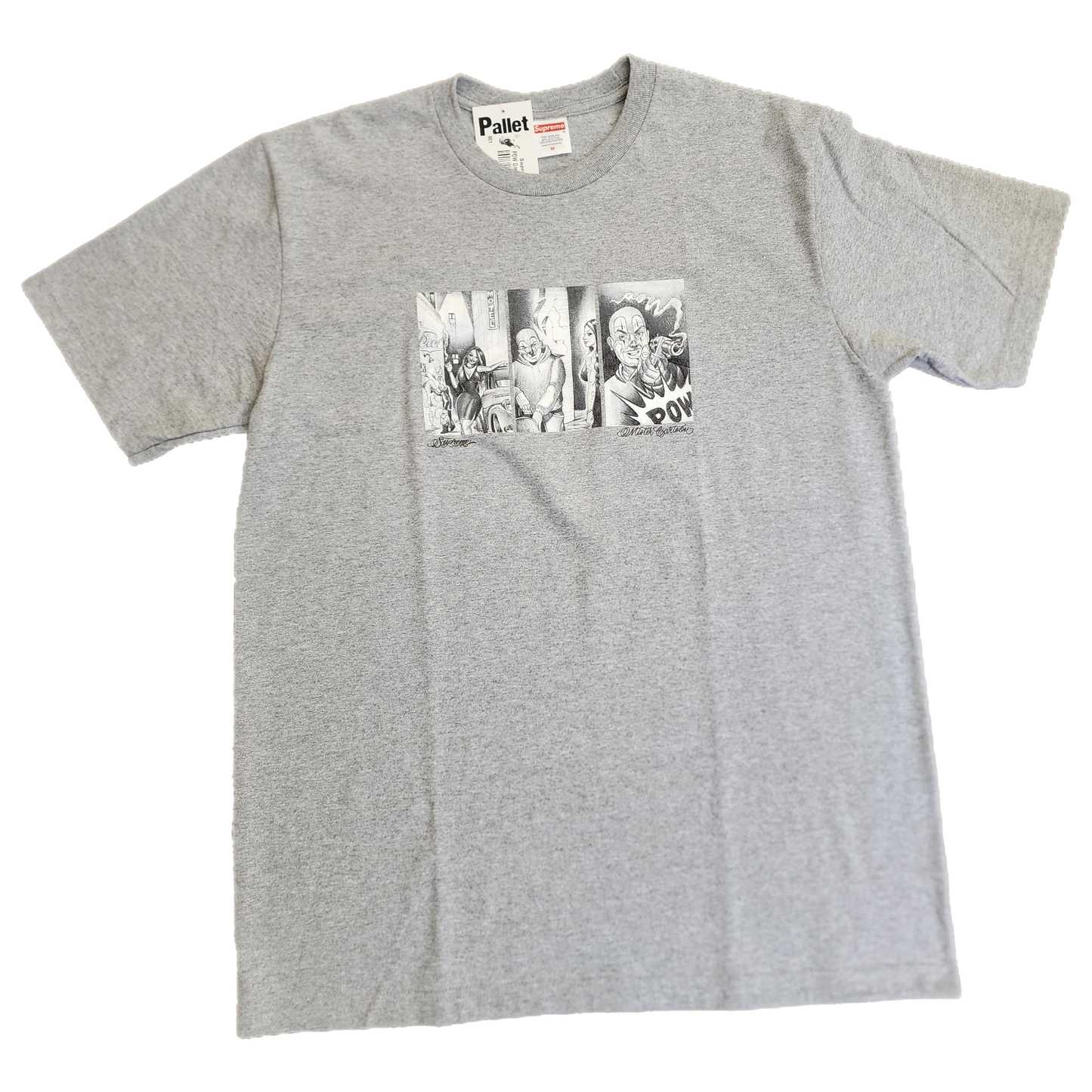 Supreme POW Grey Tee - Size Medium