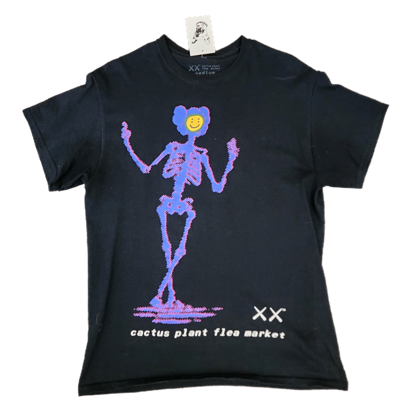 CPFM Kaws Skeleton Black Tee - Size Medium