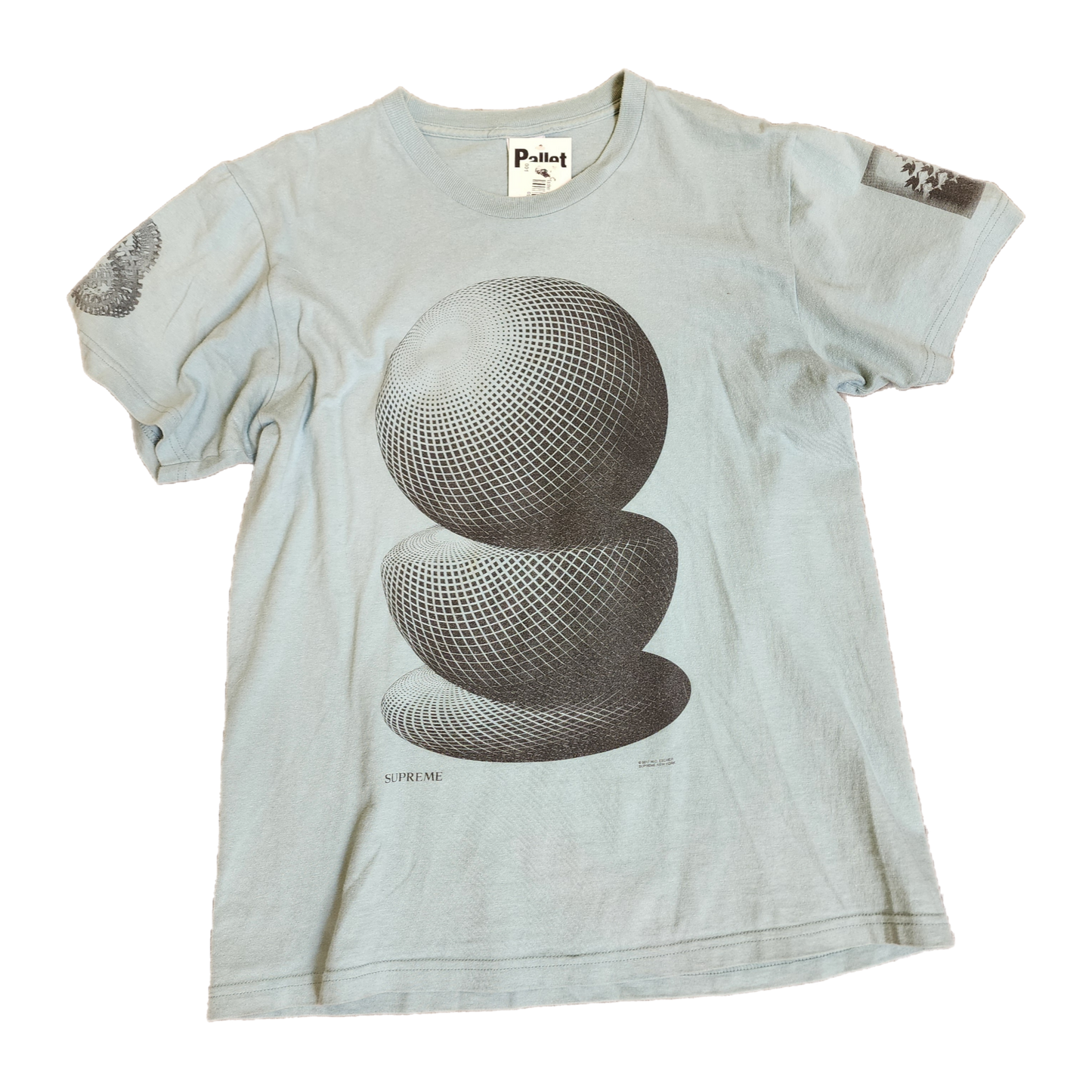 Supreme Escher Three Sphere Turquoise Tee - Size Medium