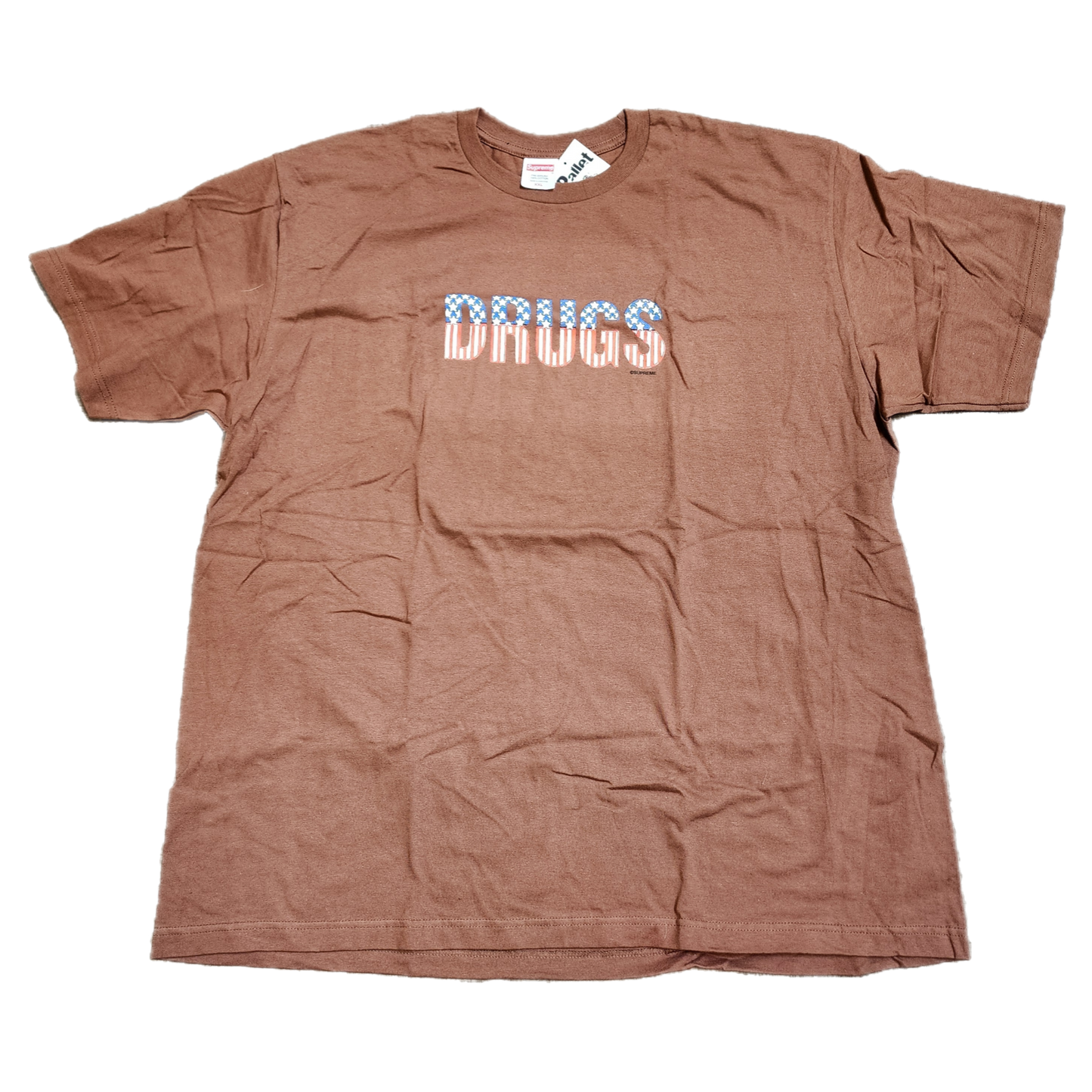 Supreme USA Drugs Brown Tee - Size XX-Large