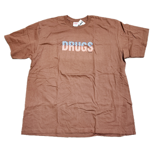 Supreme USA Drugs Brown Tee - Size XX-Large