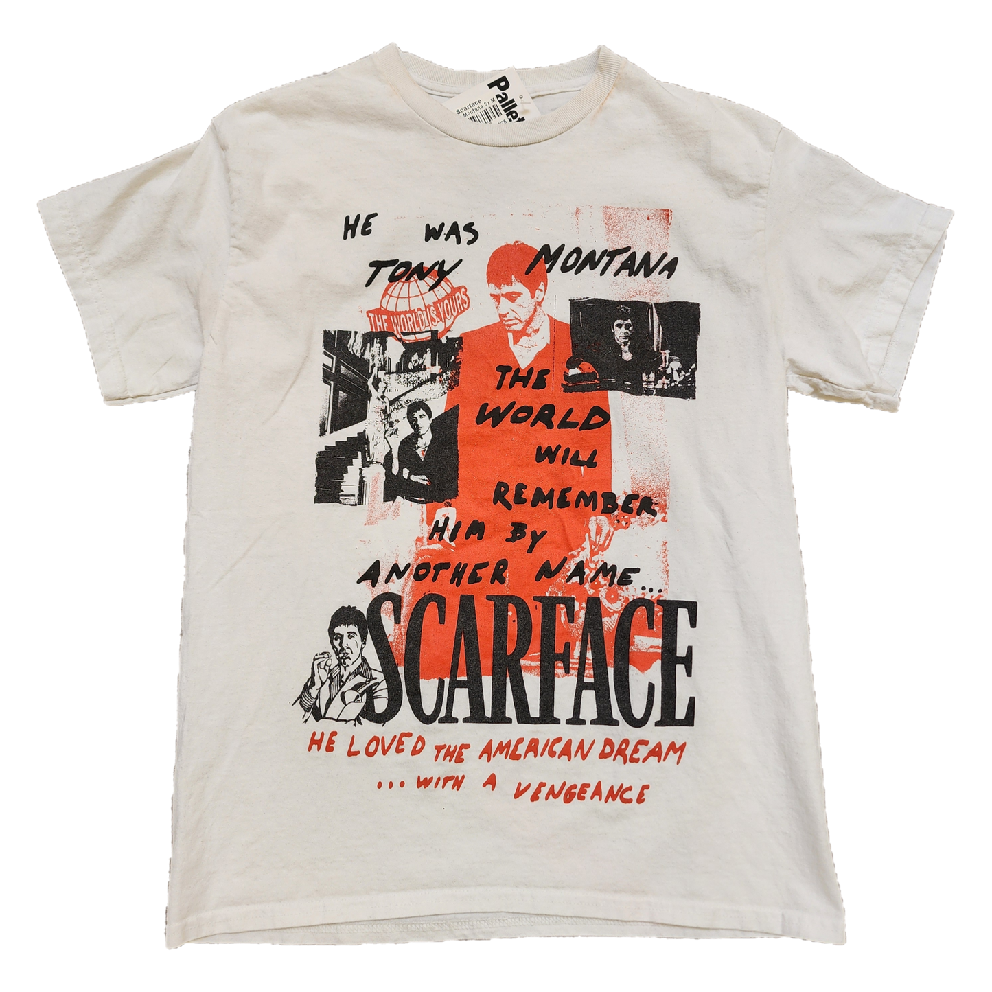 Scarface Tony Montana White Tee - Size Medium