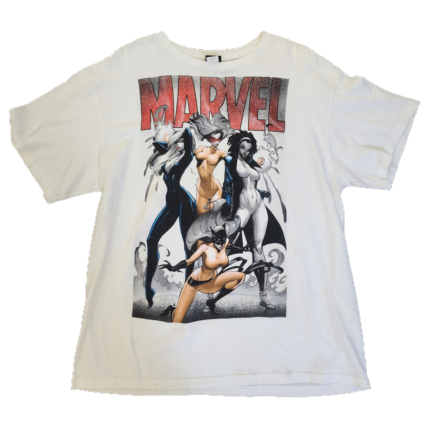 Vintage Marvel White Tee - Size X-Large