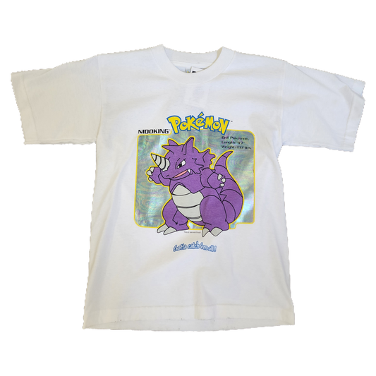 Vintage Pokemon Nidoking White Tee - Size Medium