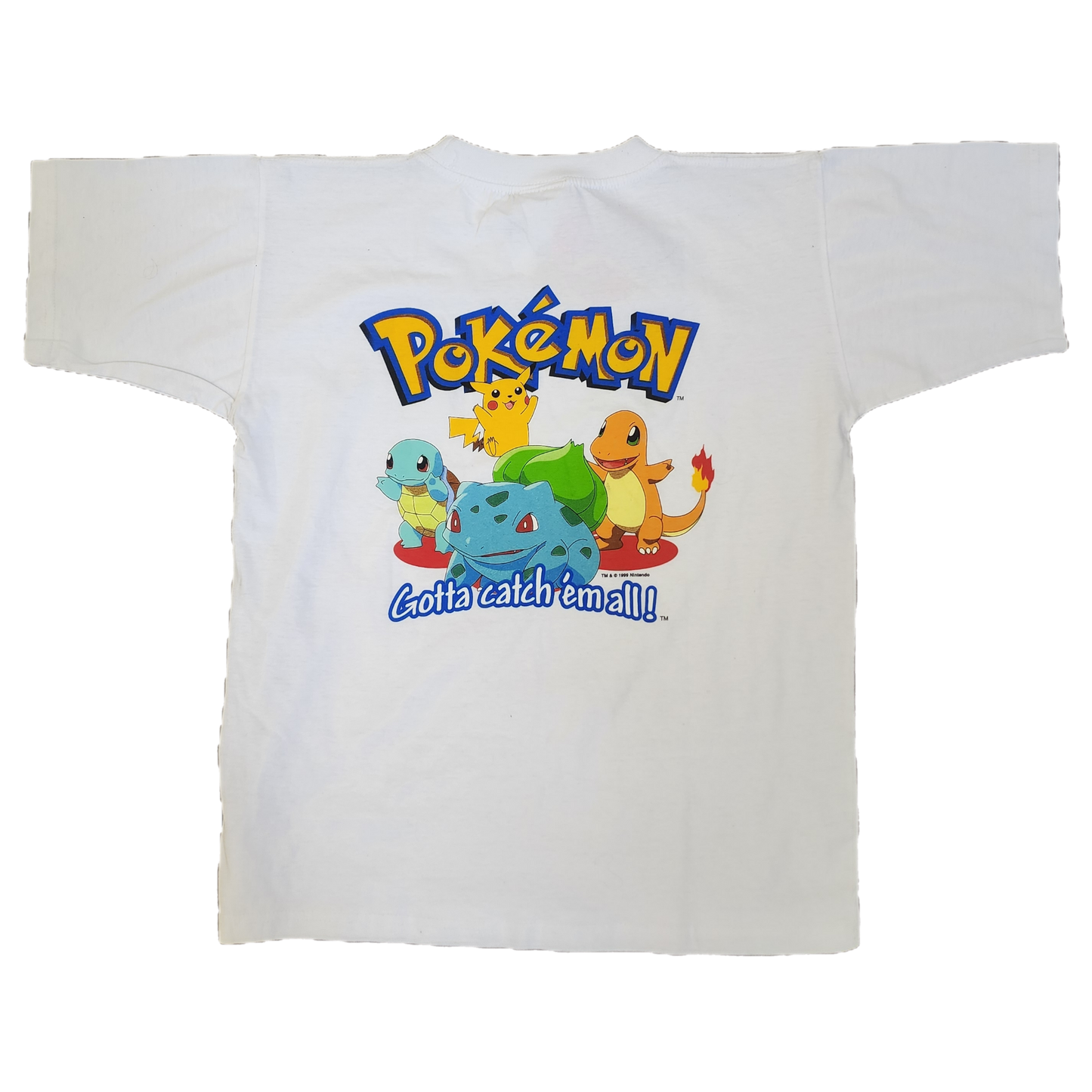 Vintage Pokemon Starters White Tee - Size Medium