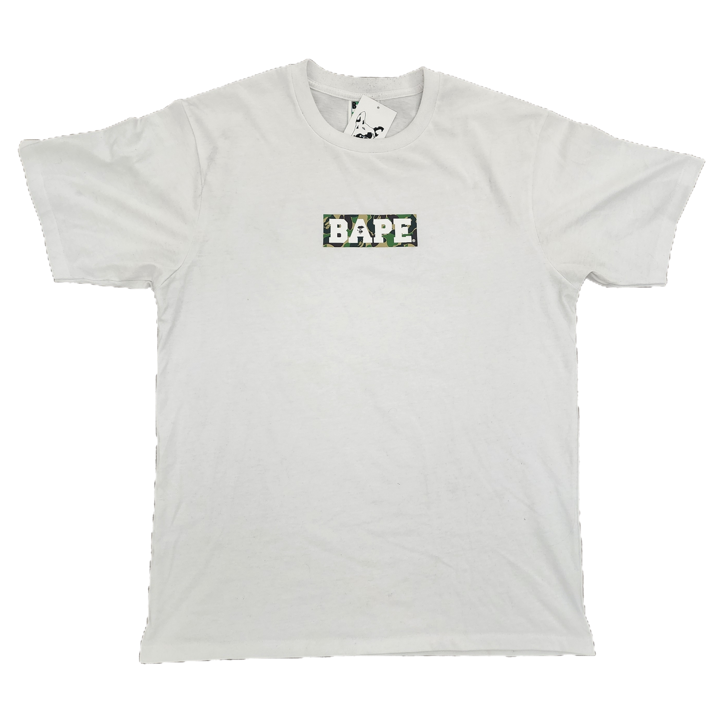 Bape Camo Box Logo White Tee - Size X-Large