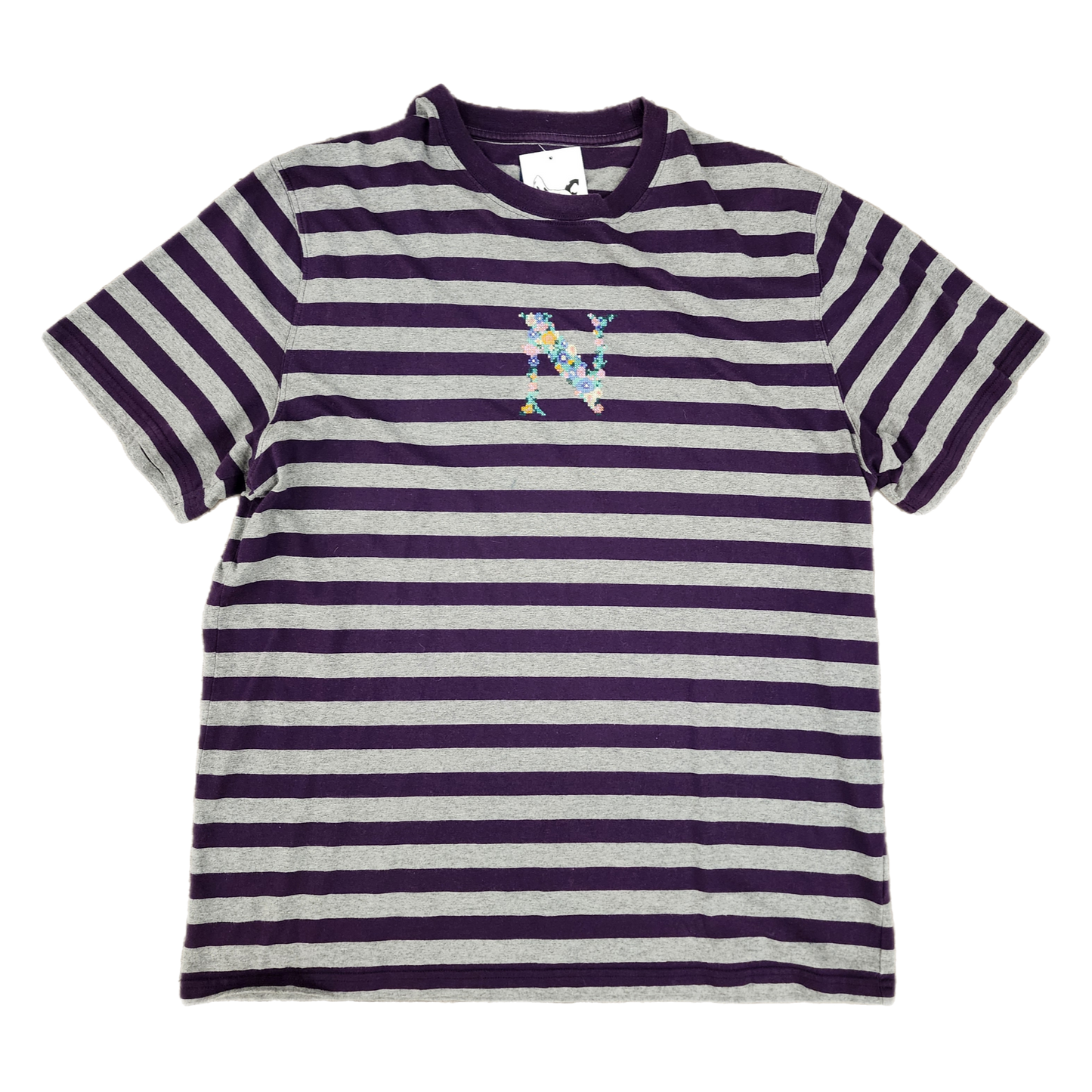 Noah Flower Striped Tee - Size Large