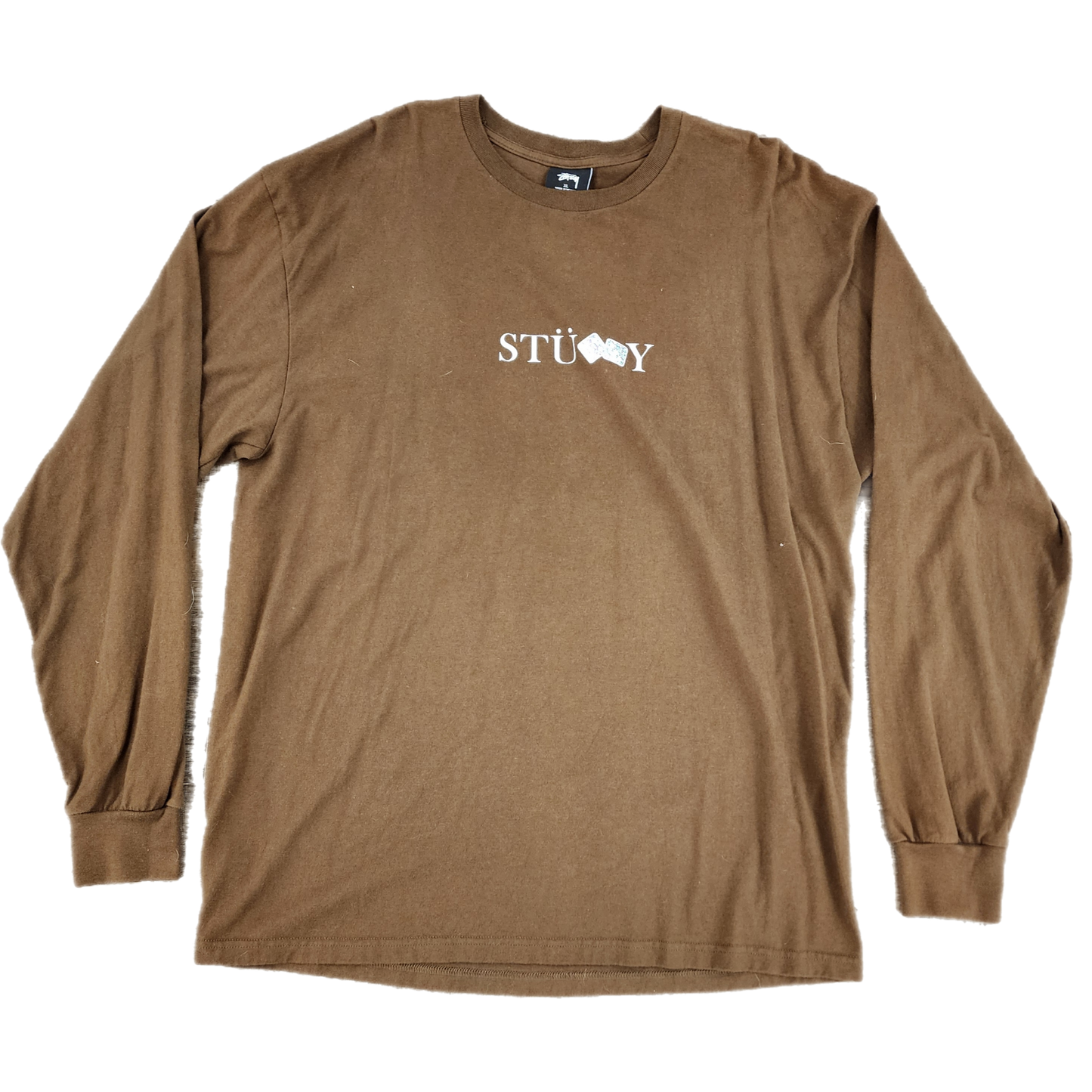 Stussy Dice Brown Long Sleeve - Size X-Large