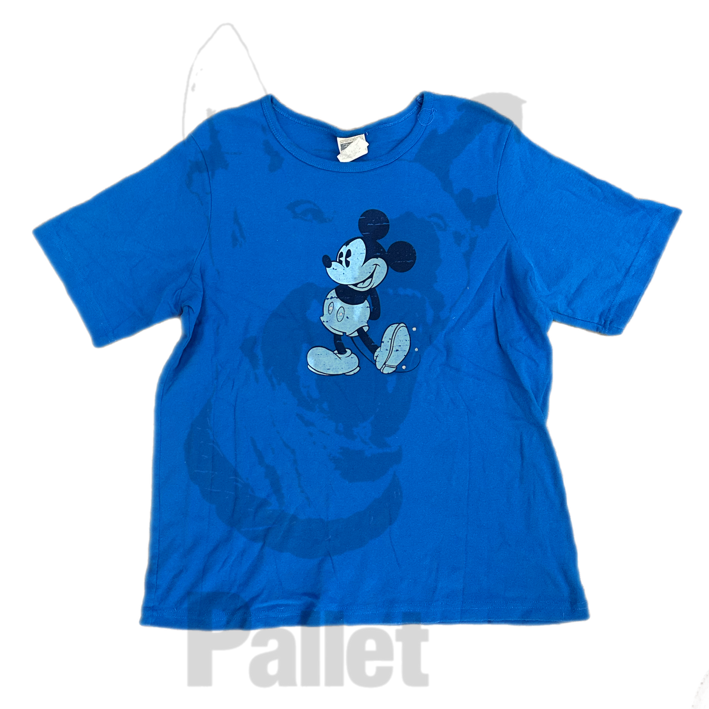 Vintage -"Mickey Rhinestone Blue Tee"- Size X-Large