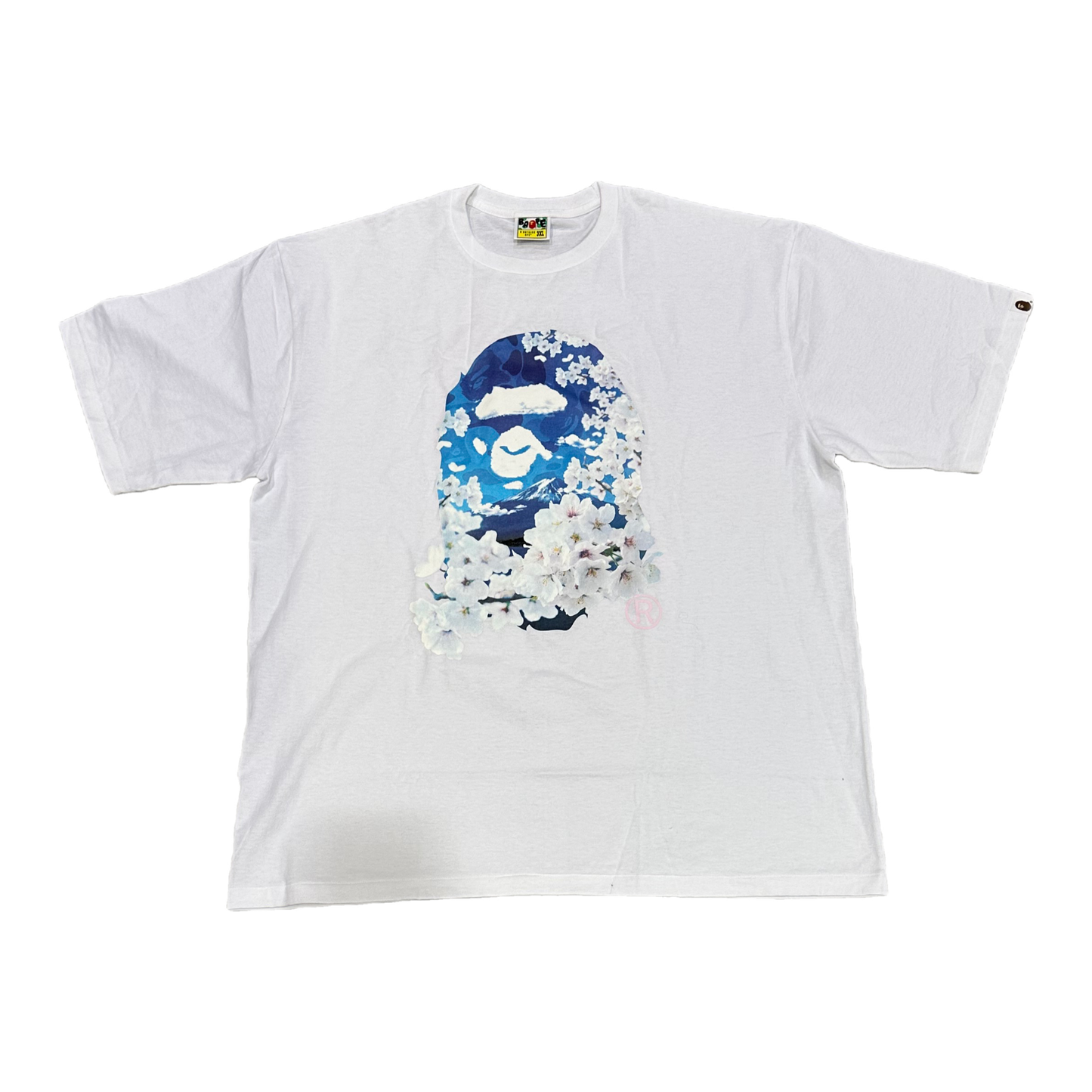 Bape - "Sakura Photo Ape Head Tee"- Size 3X-Large