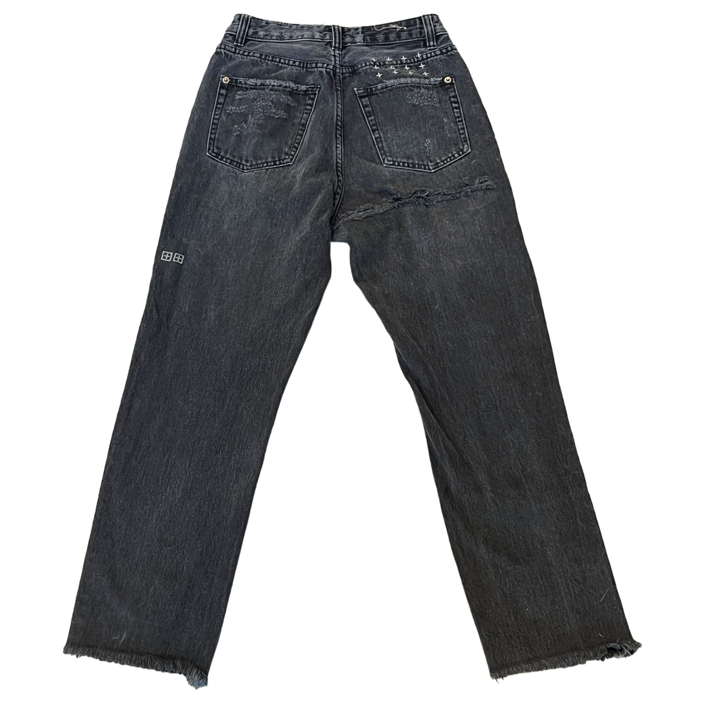 Ksubi - "Black Ripped Denim" - Size 26